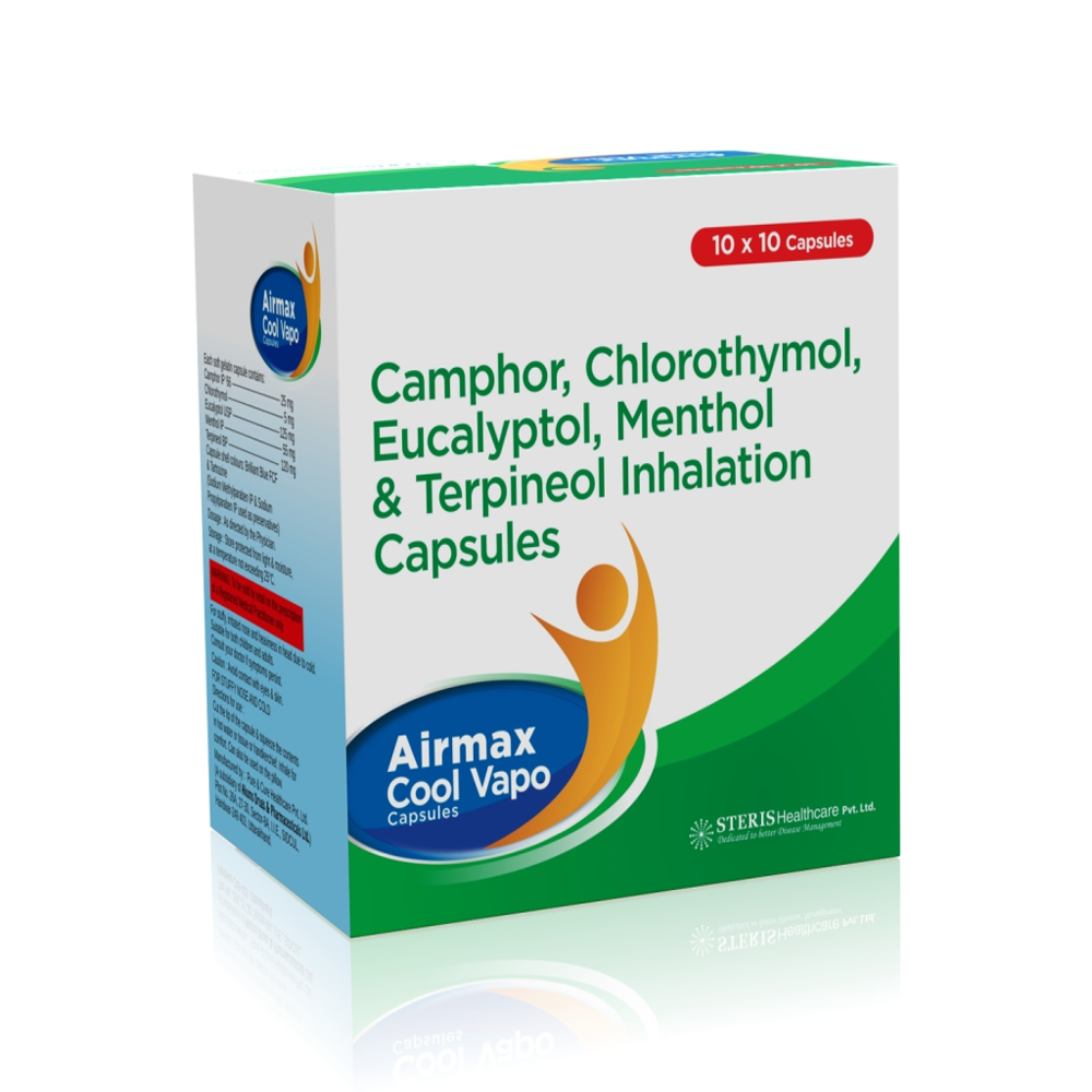Camphor, Chlorothymol ,eucalyptol , Menthol & Terpineol Inhalation Capsules - Drug Type: General Medicines