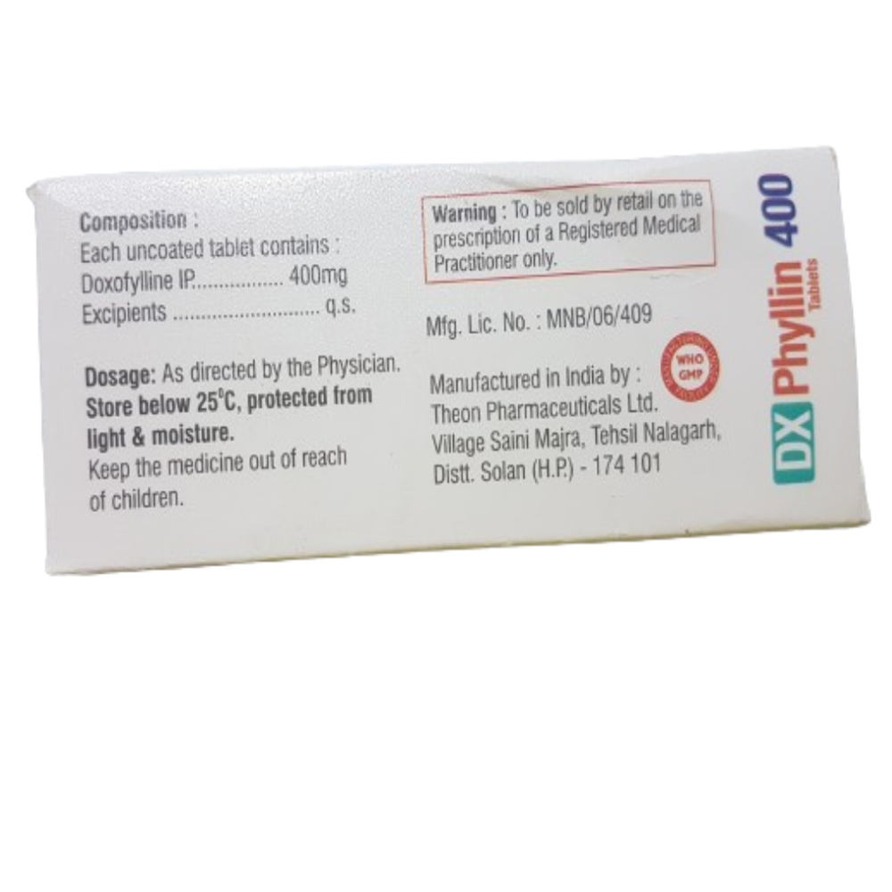 Doxofylline (400mg) - Drug Type: General Medicines