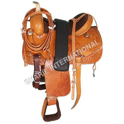 Si-1097 High Quality Wooden Stirrup Western Saddle - Color: Demand On Customer