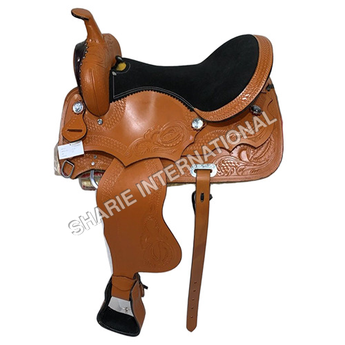 SI-1103 Wooden Stirrup Western Saddle