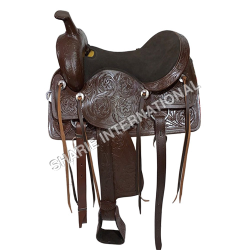 SI-1222 Plastic Stirrup Covered With Leather Western Saddle