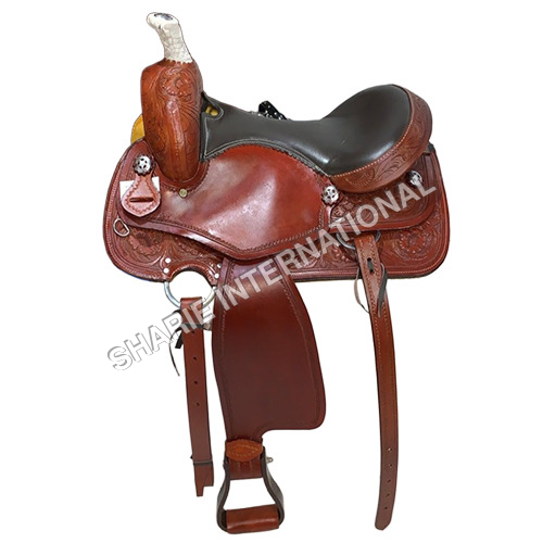 SI-1230 Horn Wrapped With Rawhide Western Saddle