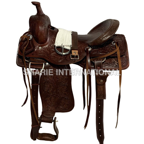 SI-1227 Cantle And Rear Jockey Western Saddle