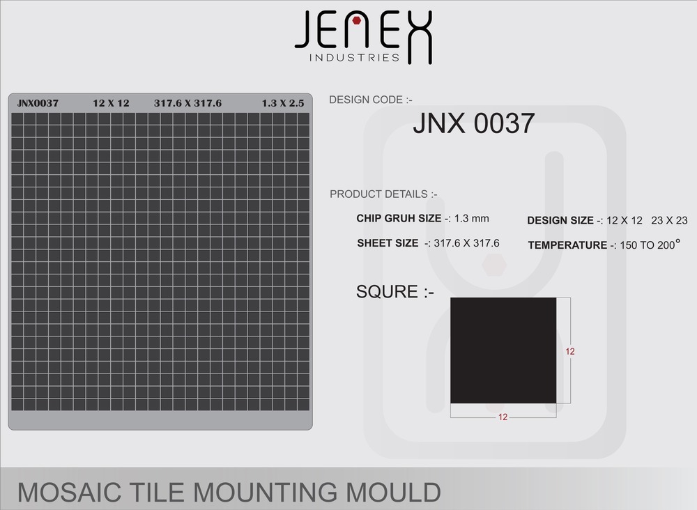 Mosaic Tile Mounting Mould - Color: Multi