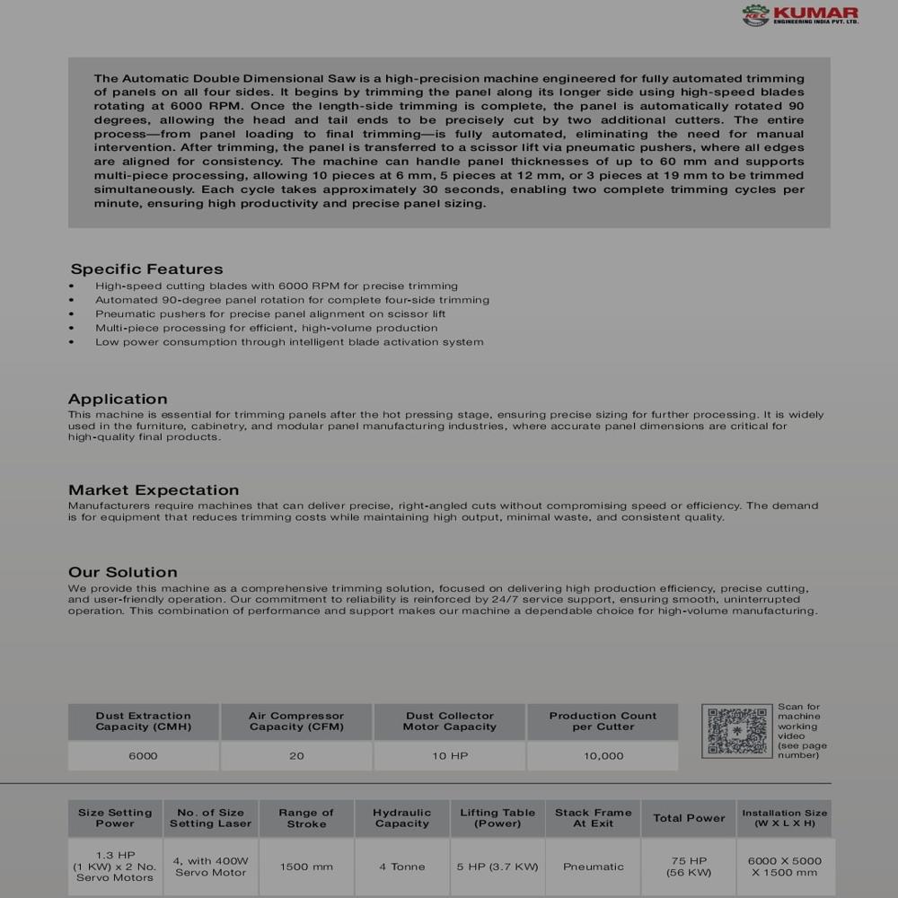 Dd Saw Automatic Edge Cutting Machine (With Motion Controller) - Color: Green-white