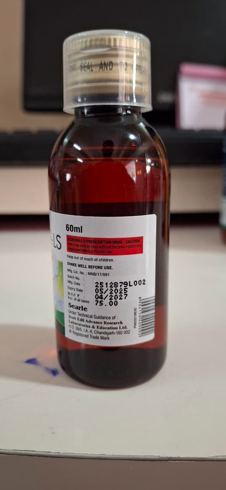 LEVOSALBUTAMOL SULPHATE + AMBROXOL HCL + GUAIPHENESIN SYRUP 60 ML