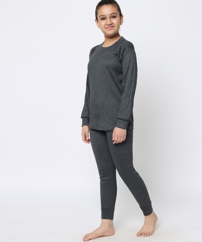 Girl's Winter Wear Thermal Full Sleeves Body Warmer top and Pajama Set