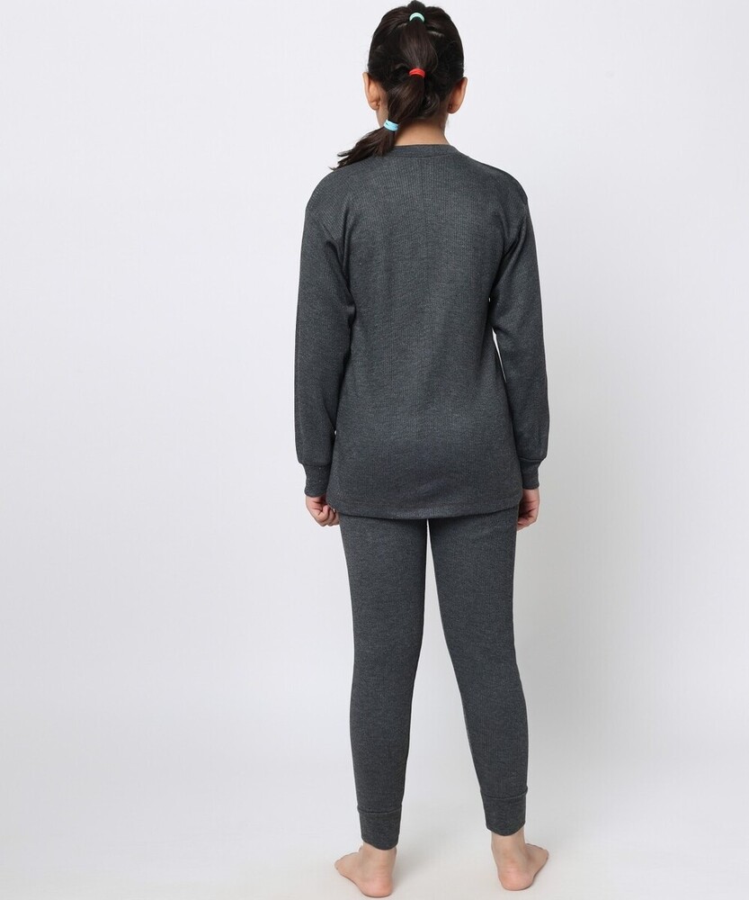 Girl's Winter Wear Thermal Full Sleeves Body Warmer top and Pajama Set