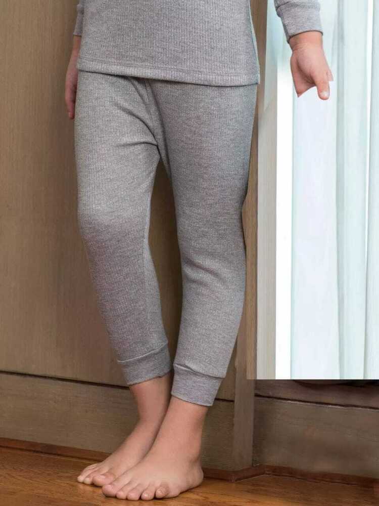 Girls Thermal Set In Light Grey - Age Group: 5-12