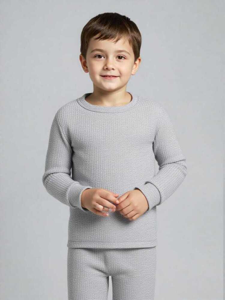 Small Boys Kid Grey Thermal Set - Age Group: 5-12