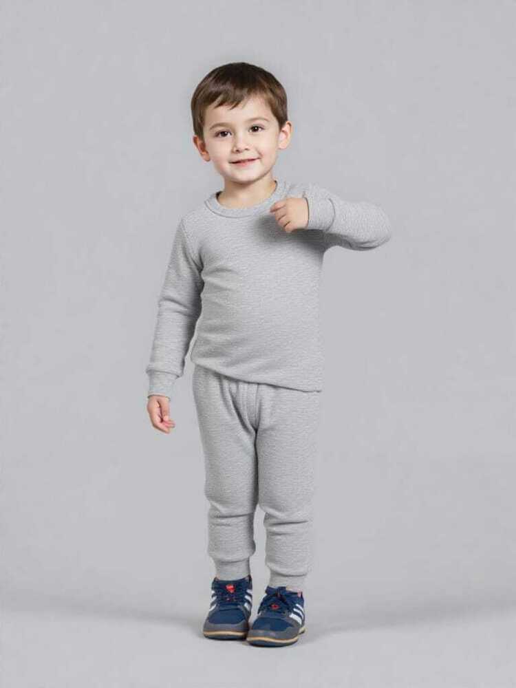 Small Boys Kid Grey Thermal Set - Age Group: 5-12