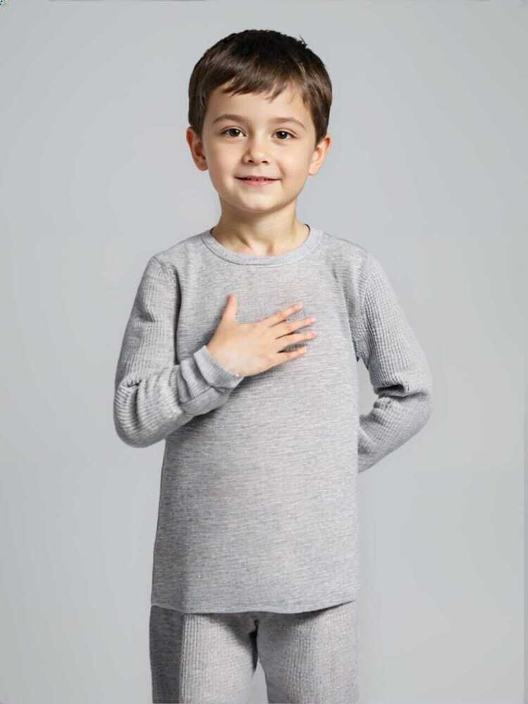 Small Boys Kid Grey Thermal Set - Age Group: 5-12