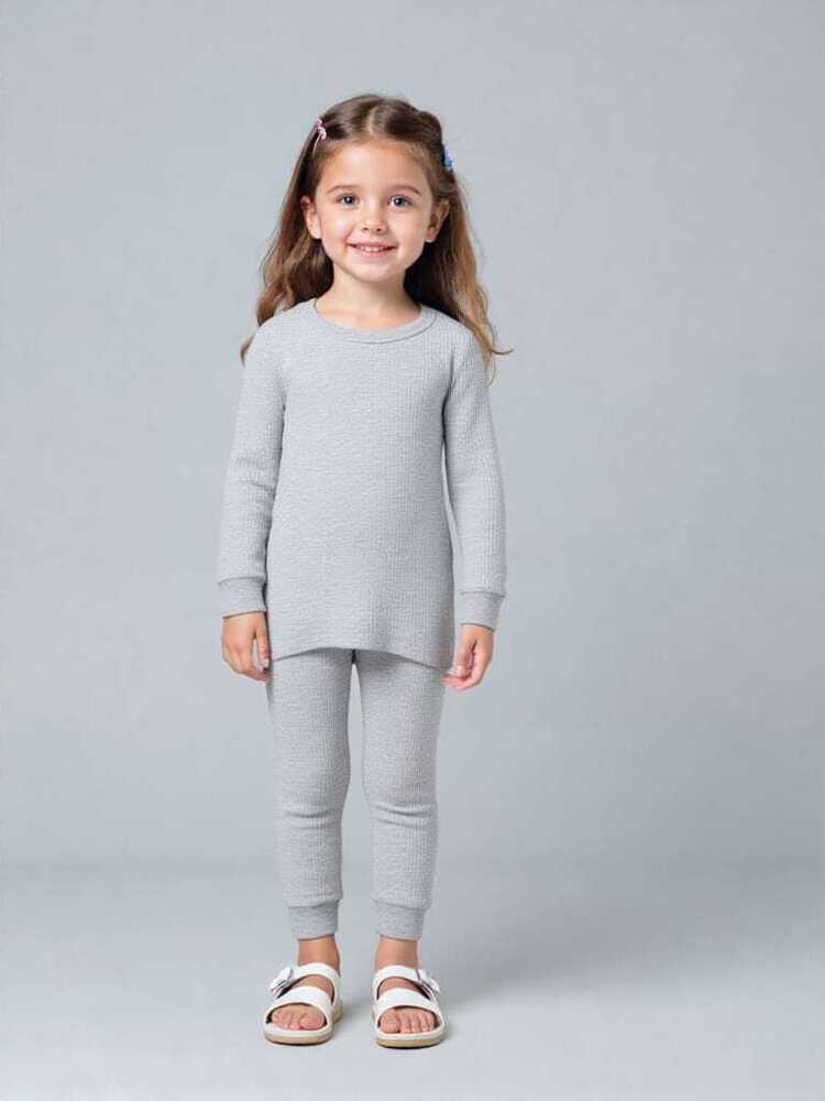 Small Girls Grey Thermal Set
