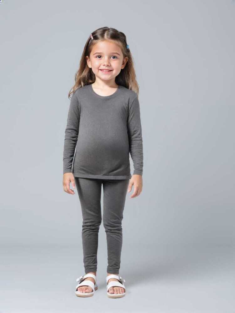 Small Girls Grey Thermal Set - Age Group: 5-12