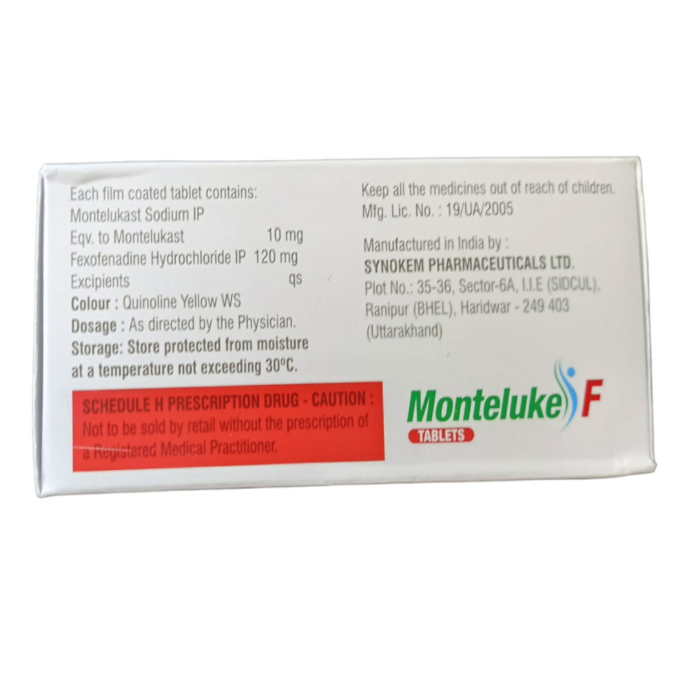 Montelukast (10mg), Fexofenadine (120mg)