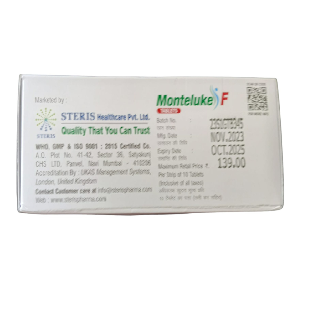 Montelukast (10mg), Fexofenadine (120mg)