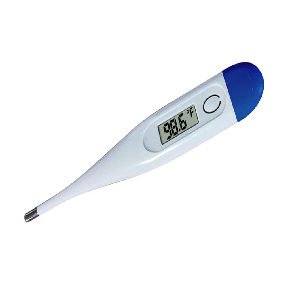 Digital Thermometer - Plastic, Standard Size, White Color | Manual Operation, Versatile For Industrial And Domestic Use