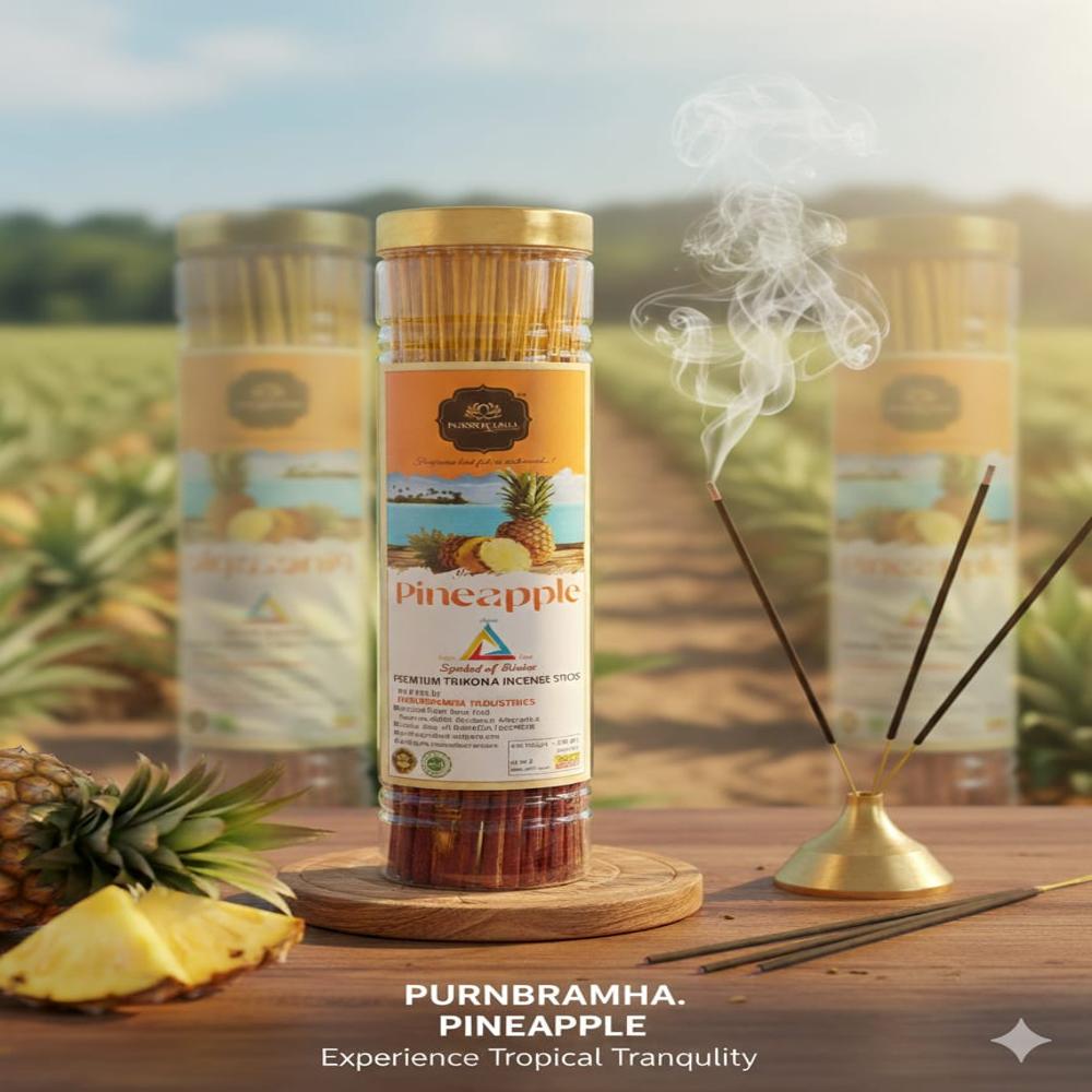Pineapple Trikona Incense Sticks - Burning Time: 1.25< Hours