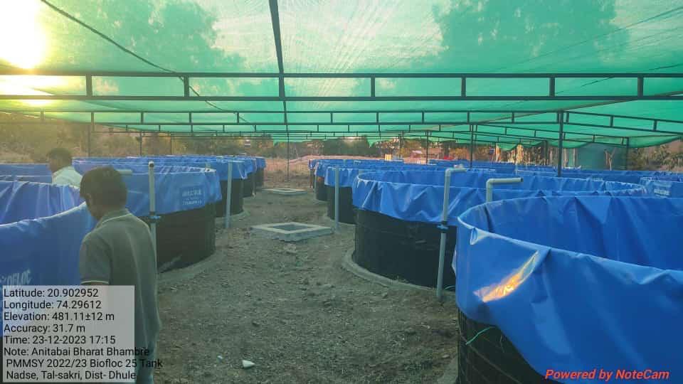 Biofloc Fish Farming Tank portable 2 diameter 2500 GSM