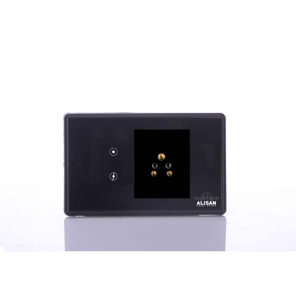 Touch 2 Switch 1 Socket - Color: Black