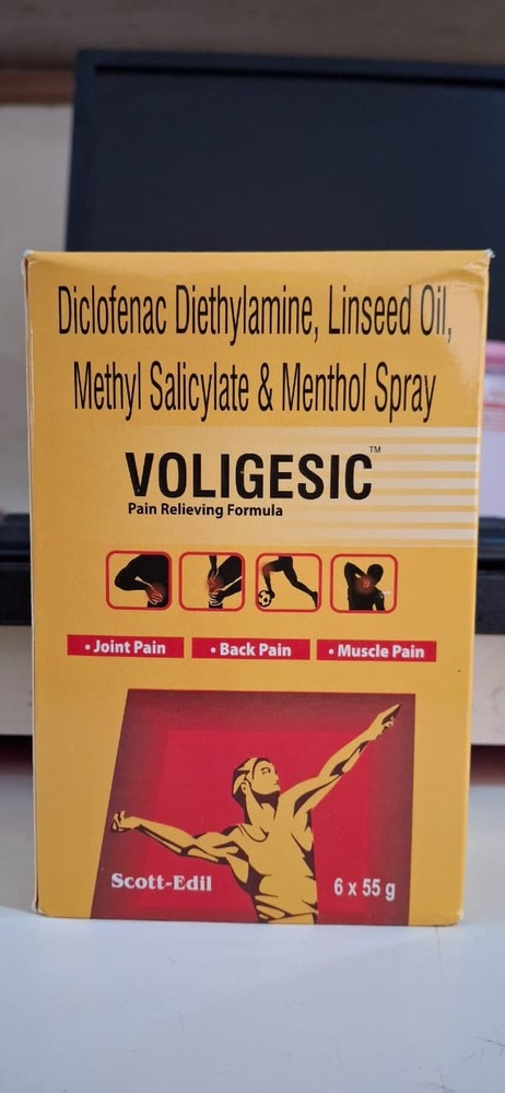 DICLOFENAC DIETHYLAMINE + LINSEED OIL + METHYL SALICYLATE+ MENTHOL SPRAY 55 GM
