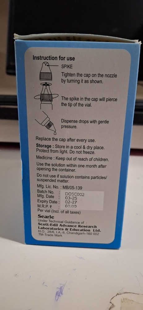 Gentamicin Dexamethasone + Hydroxypropyl Methlycellulose E/e Drops 10 Ml - Drug Type: General Medicines