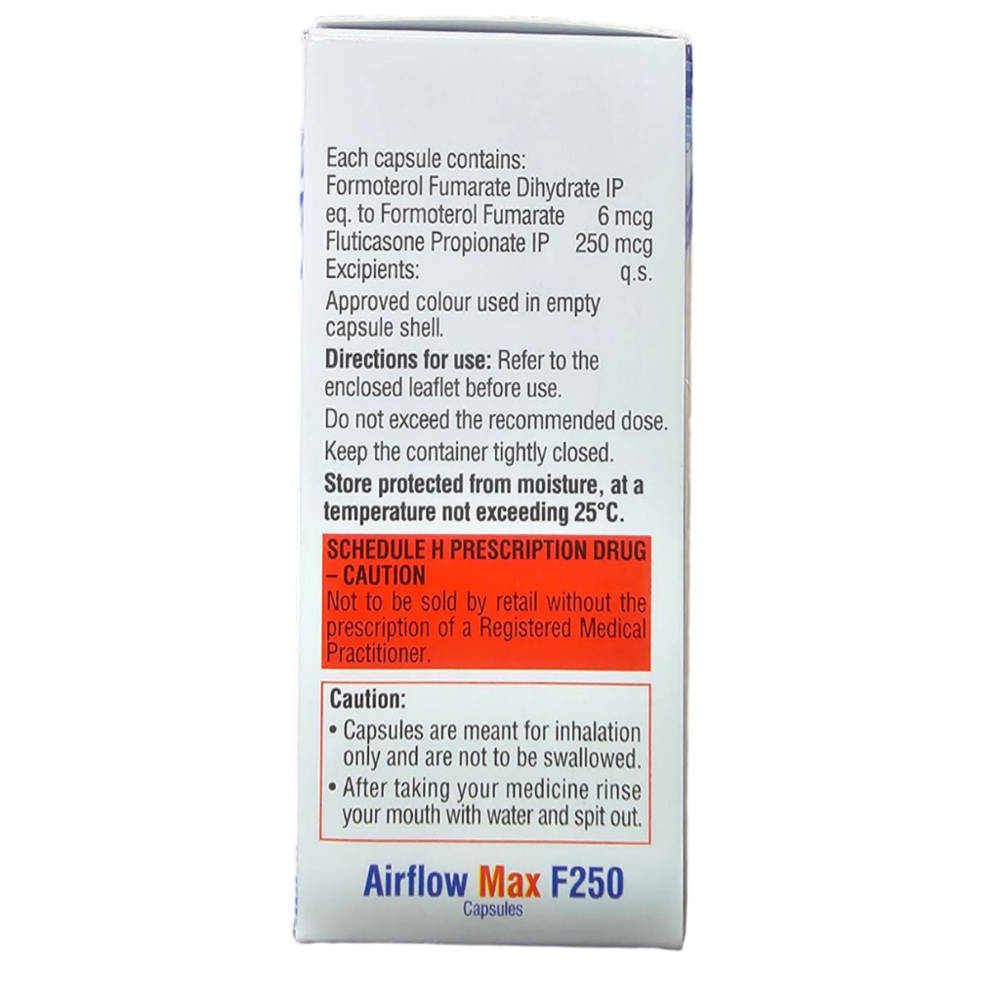 Formoterol 6 mcg, Fluticasone 250mcg