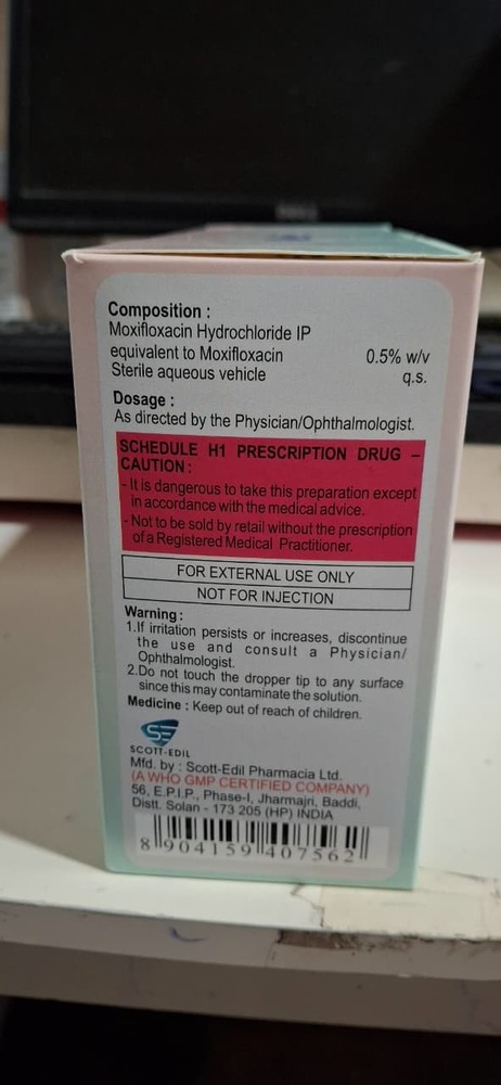 MOXIFLOXACIN E/E DROP 5 ML