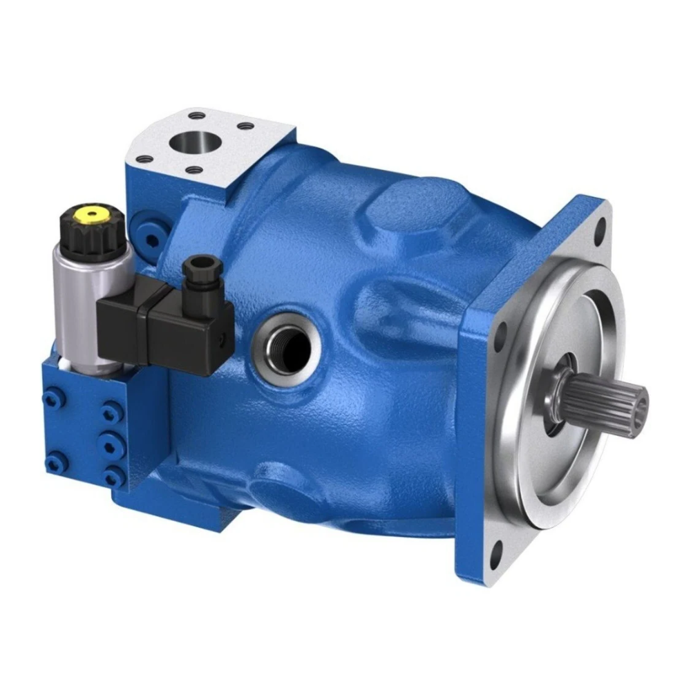 Rexroth Hydraulic Piston Pump - 73 Kw Power, 316 Nm Torque, 2200 Rpm Speed, 33 Kg Weight, 76545 Nm/rad Drive Shaft, 1.6 L Capacity, 71884 Nm/rad Rotary Stiffness, 200 Lpm Flow Rate, Mild Steel, Sealed