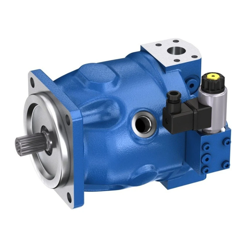 Rexroth Hydraulic Piston Pump - 73 Kw Power, 316 Nm Torque, 2200 Rpm Speed, 33 Kg Weight, 76545 Nm/rad Drive Shaft, 1.6 L Capacity, 71884 Nm/rad Rotary Stiffness, 200 Lpm Flow Rate, Mild Steel, Sealed