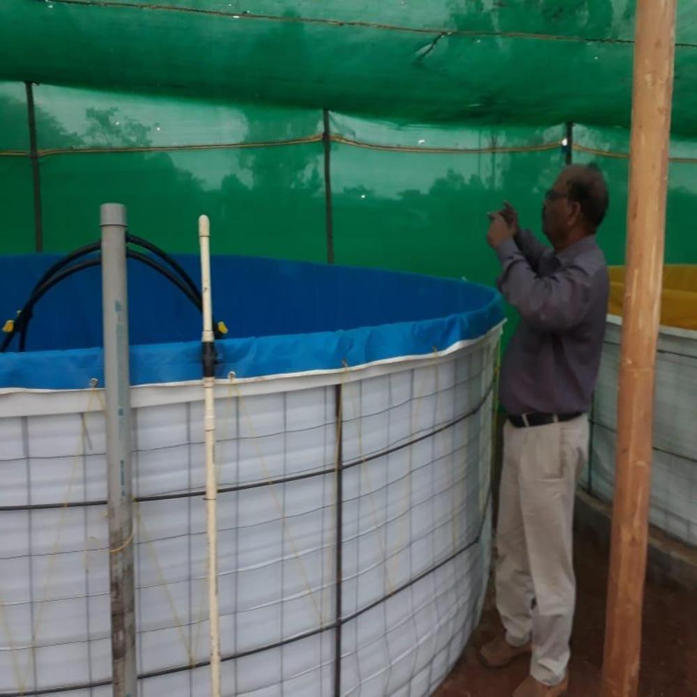 Biofloc Fish Farming Tank protable tank 4 diameter 750 GSM