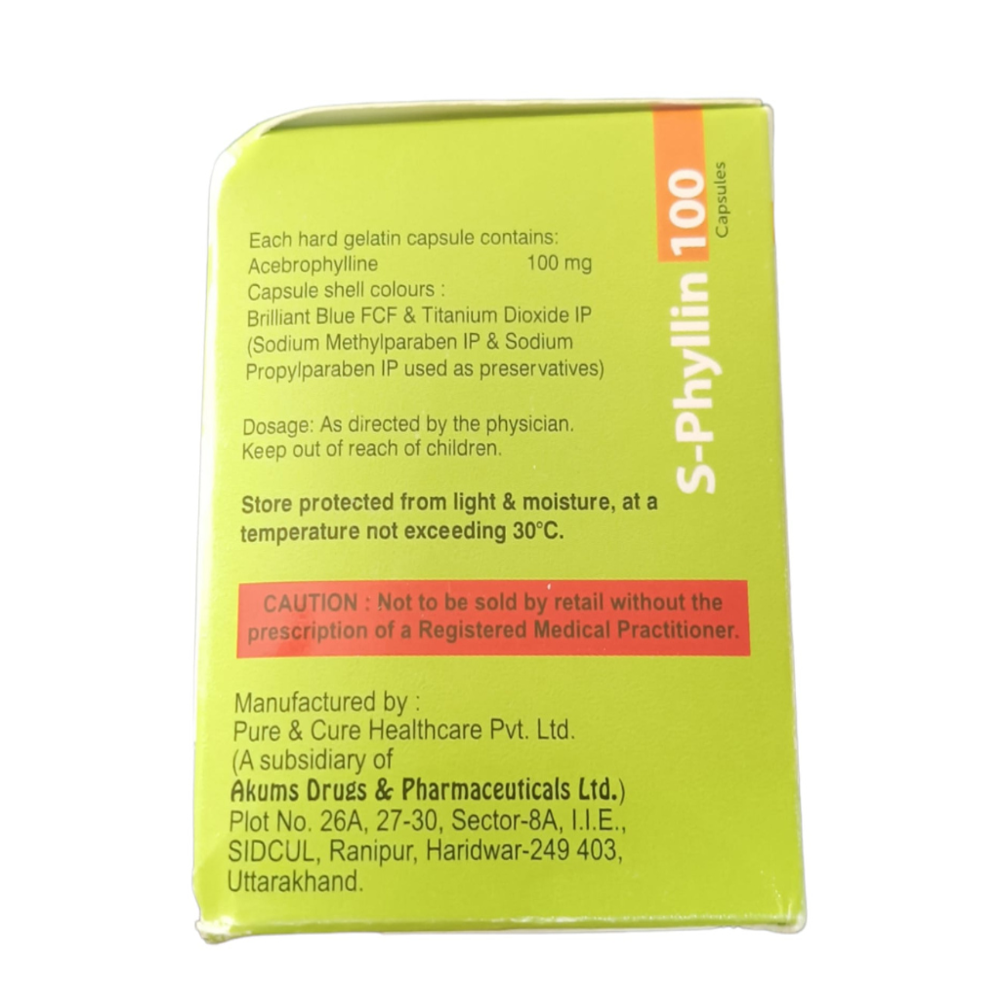Acebrophyllin (100mg) - Drug Type: General Medicines