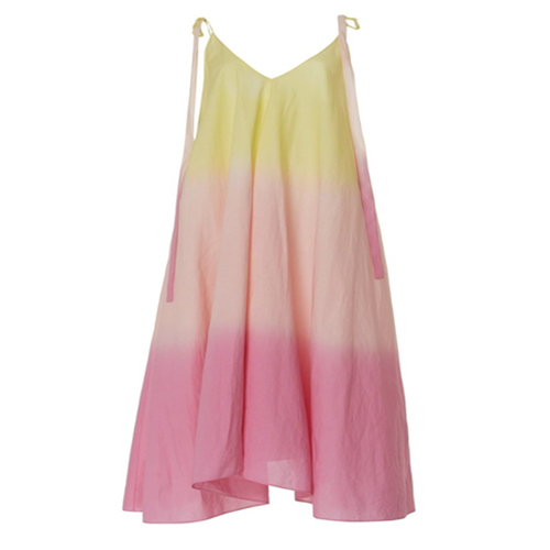 Long Flowly Tie Up Dress - Color: Multi Color