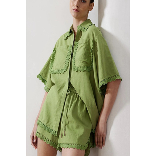 Shorts And Shirt Set - Color: Green