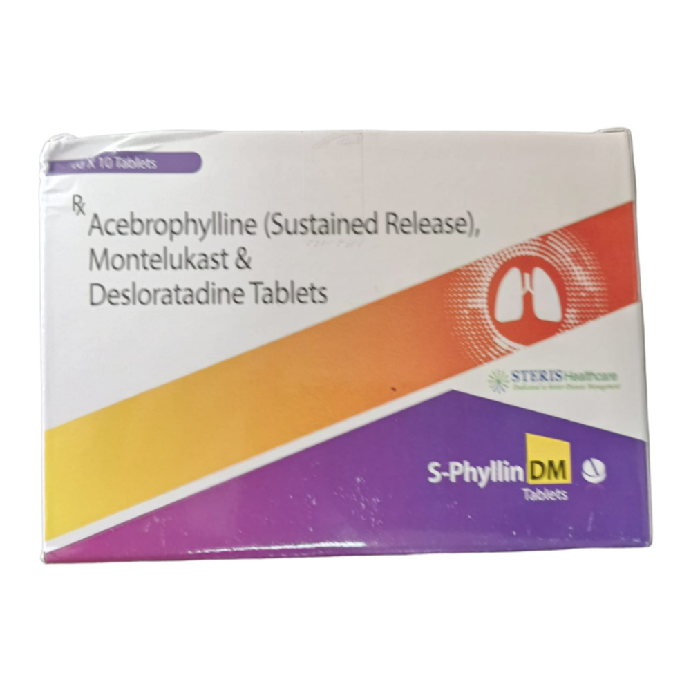 Acebrophylline (200mg SR), Desloratadine (5mg), Montelukast (10mg)