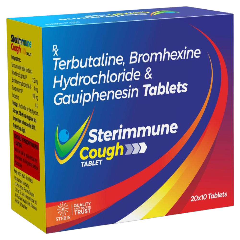 Terbutaline, Bromhexine Hydrochloride & Guaiphenesin - Drug Type: General Medicines