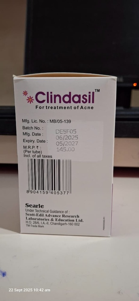 Clindamycin +Nicotinamide Gel 15 Gm - Formulations Form: Cream