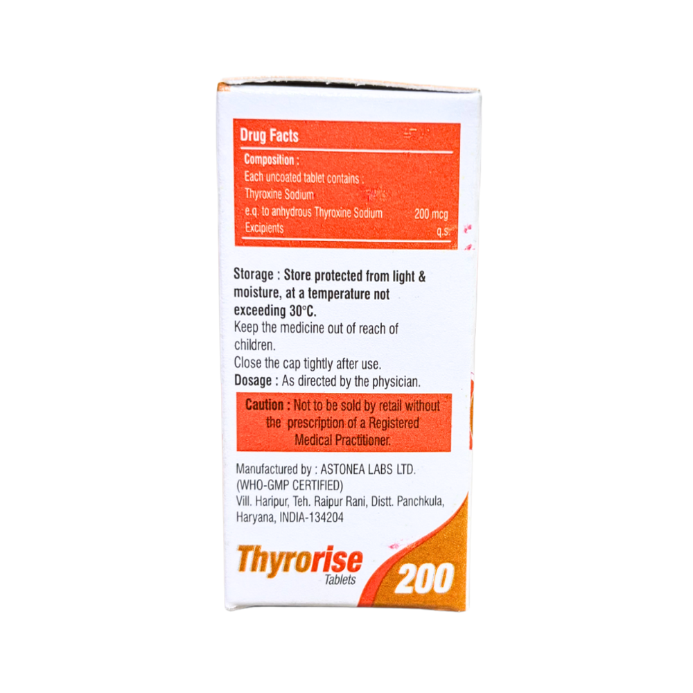 Thyroxine Sodium (200mcg) - Drug Type: General Medicines