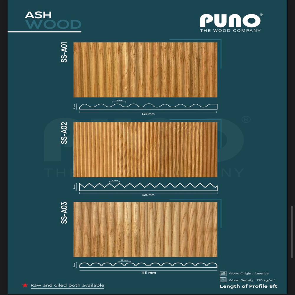 Outdoor & Indoor Wood Wall Cladding, Ceiling, Decorative, Acoustic, Waterproof Wood Panels Puno - Size: Standard