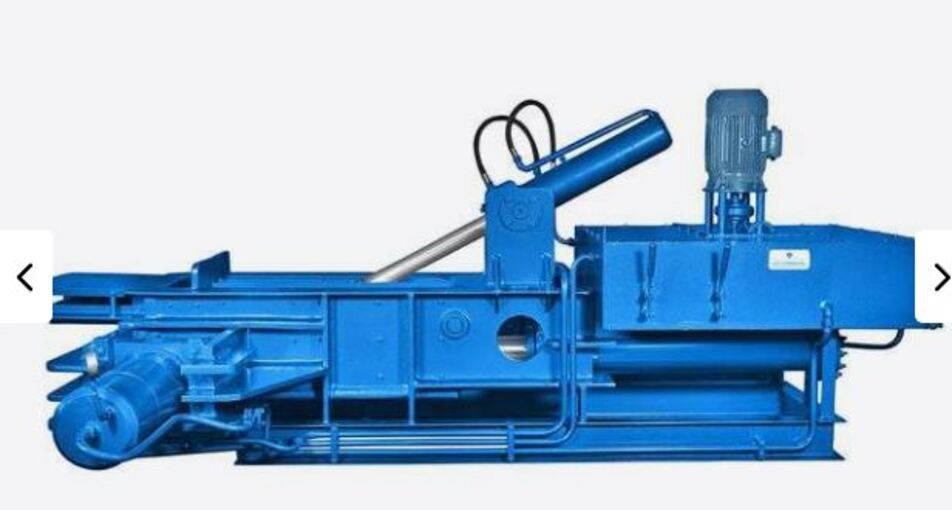 Blue Scrap Baler Machine