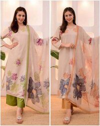 Cotton Salwar Kameez Set - Bust Size: 36 Inch (in)