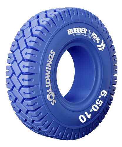 Solid Wings Non Marking 6.50-10 Solid Tyre - Hardness: 75 A 85 Shore A