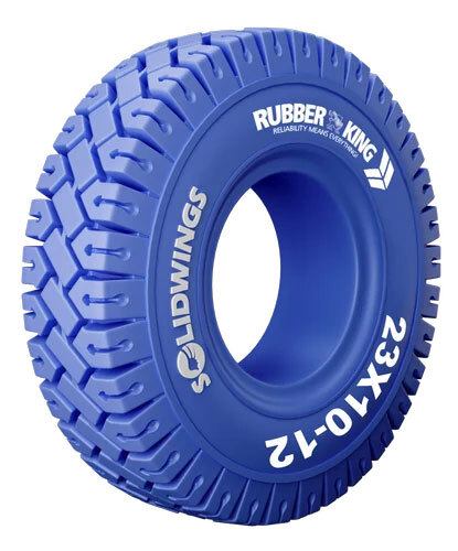 Solid Wings Non Marking 23x10-12 Solid Tyre - Hardness: 75 A   80 Shore A