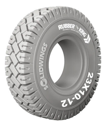 Solid Wings Non Marking 23x10-12 Solid Tyre - Hardness: 75 A   80 Shore A