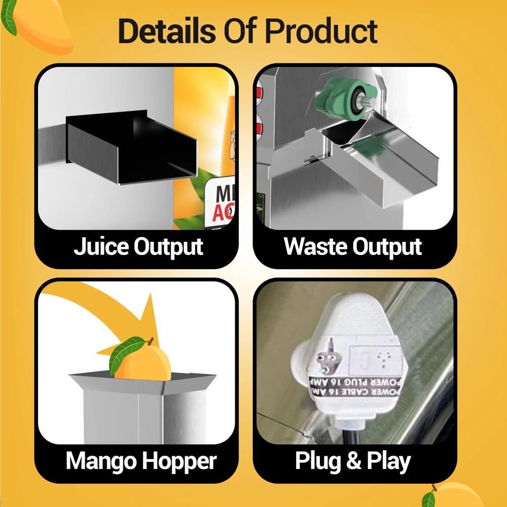 Mango Pulp Machine 2hp 400-500kg - Application: Commercial