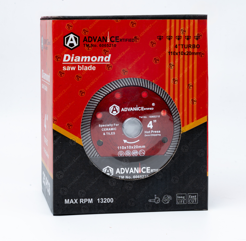Diamond Saw Blade RED - 4 inch Turbo