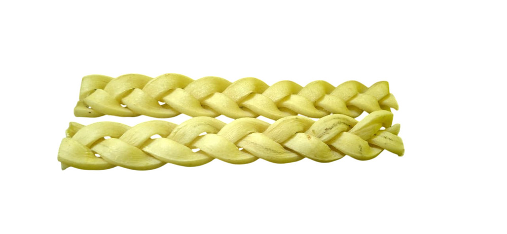 White Braided Dog Stick