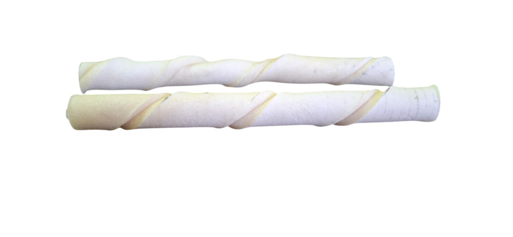Rawhide White Twisted Sticks