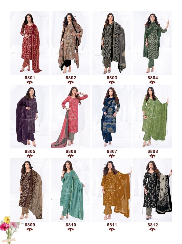 Suryajyoti Trendy Cotton Vol-68 A Dress Material - Color: Different Available