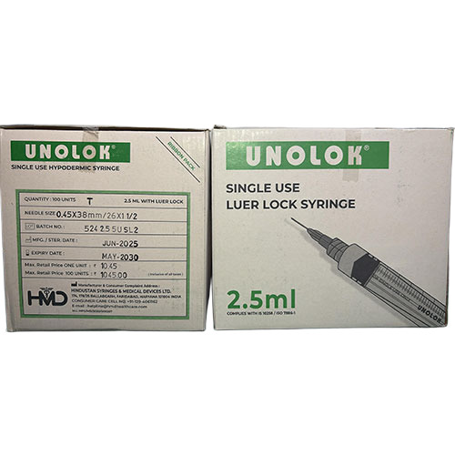 UNOLOCK 2.5 ML SYRINGE 26G*1.5